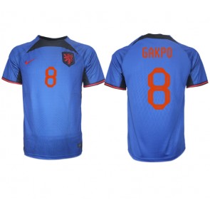 Holland Cody Gakpo #8 Replika Udebanetrøje VM 2022 Kortærmet